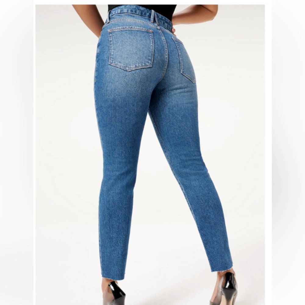 🦋GOOD AMERICAN GOOD CLASSIC RAW HEM JEANS 00/24 4/27 6/28 OR 10 - Picture 2 of 5